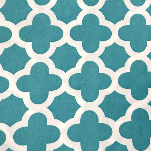 Lily Sky Dress Women's 3X Aqua Blue Midi Trellis Print Pockets 3/4 Bell Sleeves - Picture 7 of 12